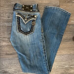 Miss Me Boot Cut Jeans with Embellished Pockets